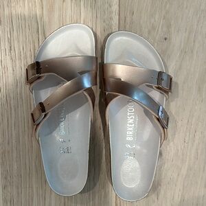Birkenstock Rose Gold Slide Sandals